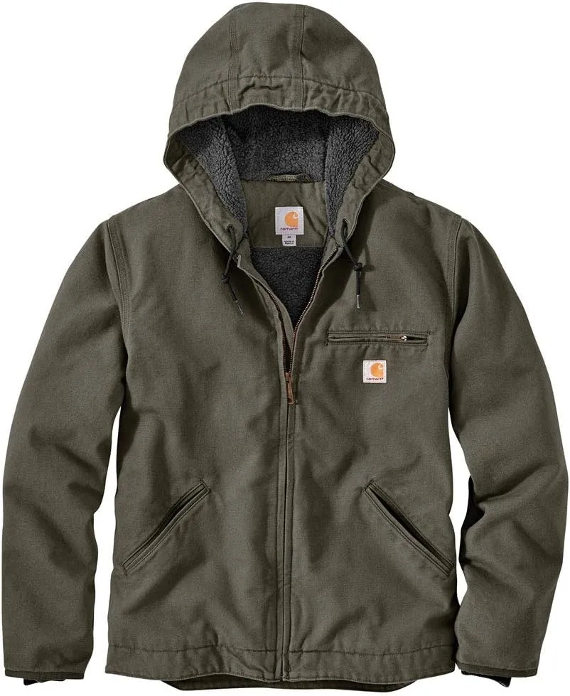 Carhartt Men's 104392 Washed Duck Jacket - Sherpa Lined