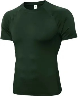 Compression Shirt Men Short Sleeve Cool Dry Workout Gym T-Shirt Breathable Athletic Sports Undershirts Running Tops