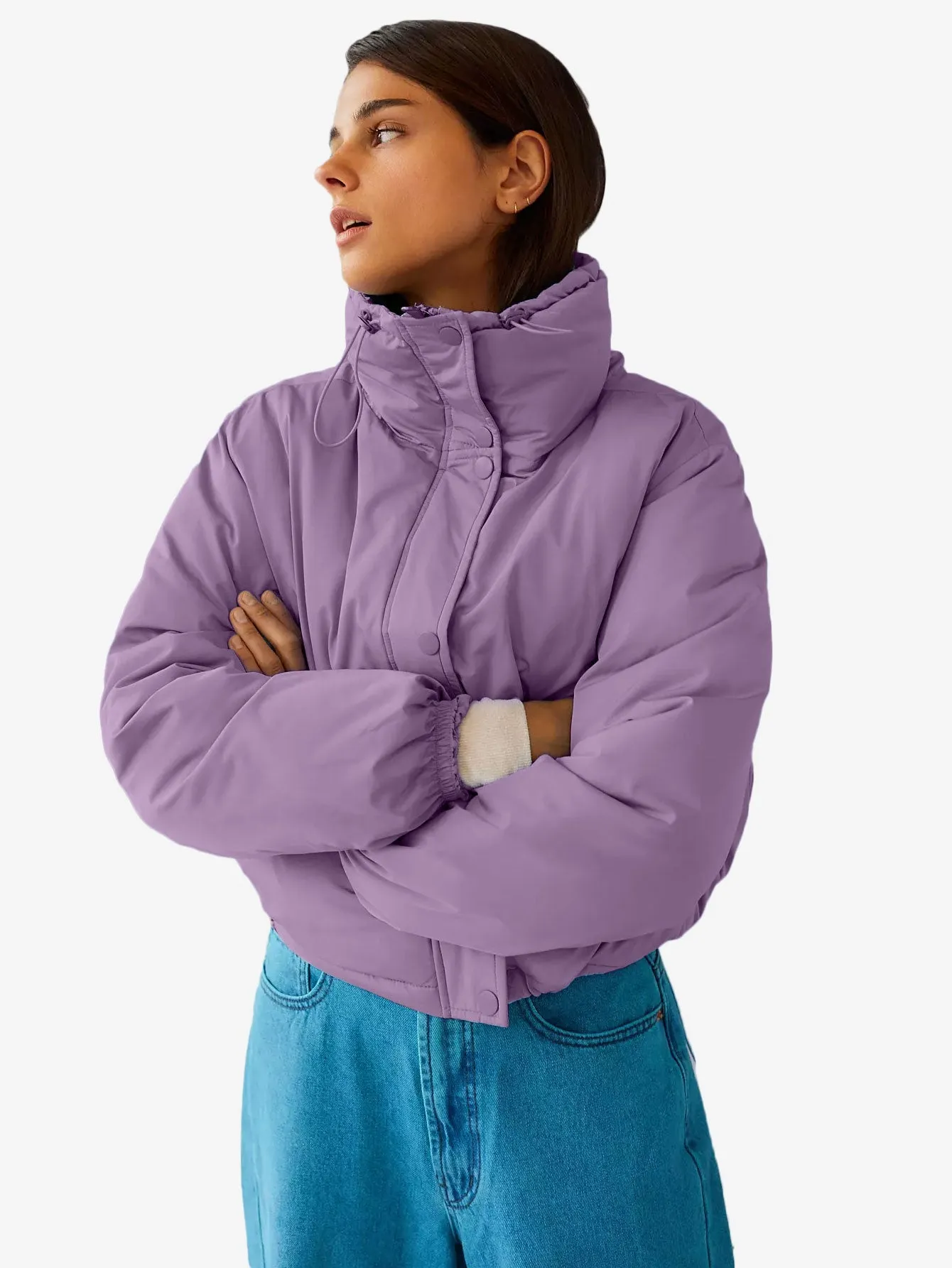 Cozy Lightweight Funnel Neck Puffer Jacket