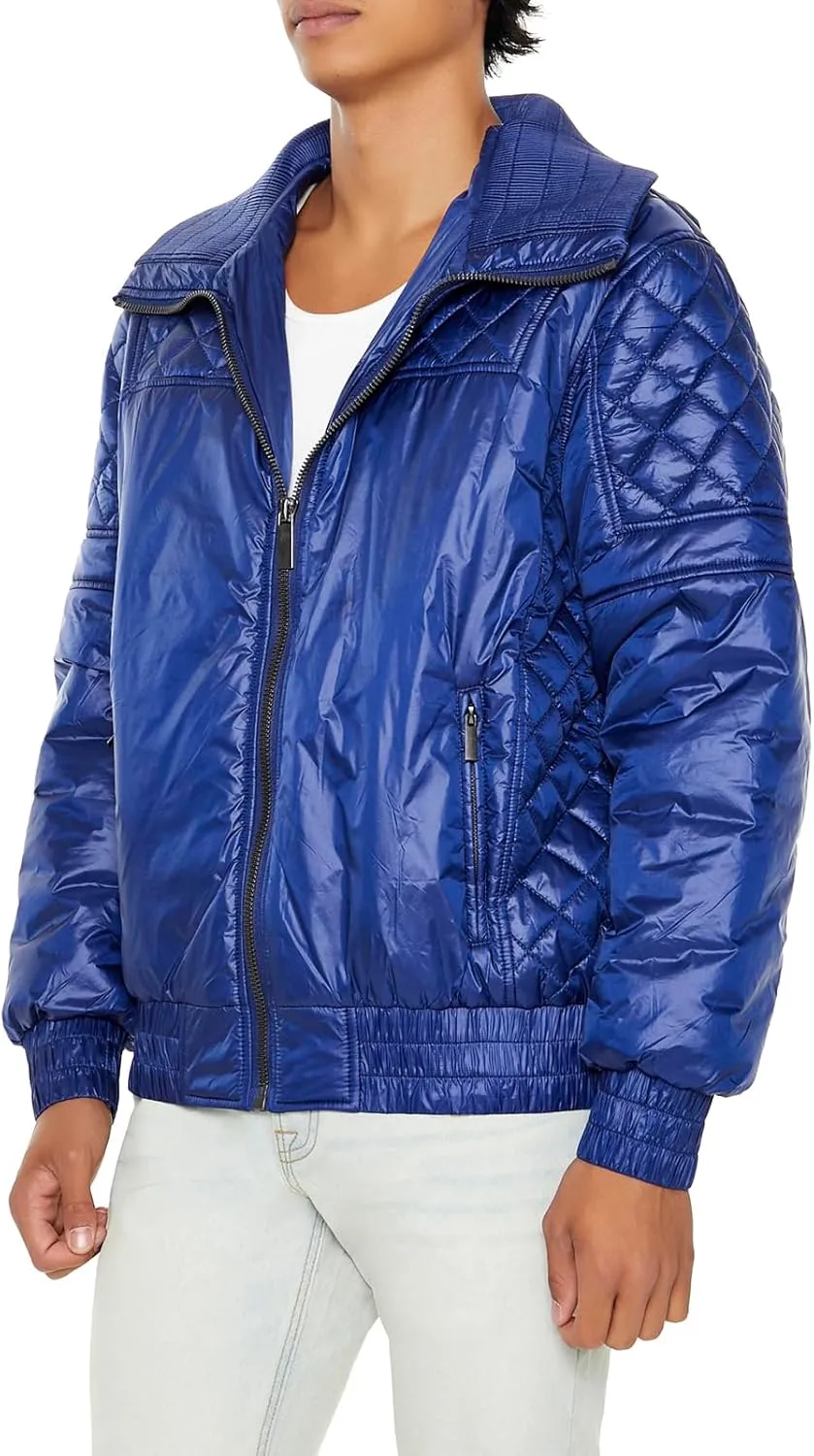 Forever 21 Men's Quilted Bomber Jacket