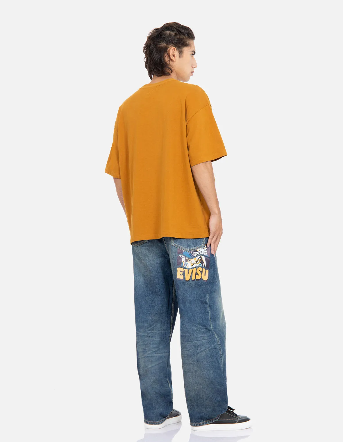 “Fortune Cat Hide-and-Seek” Seagull Print T-Shirt