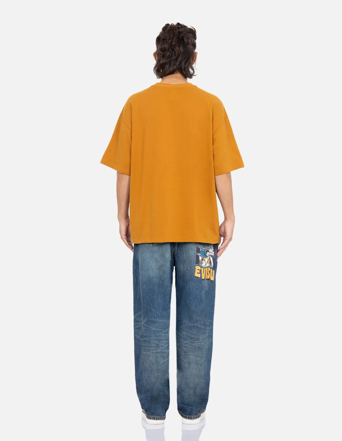 “Fortune Cat Hide-and-Seek” Seagull Print T-Shirt