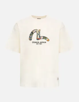 “Fortune Cat Hide-and-Seek” Seagull Print T-Shirt