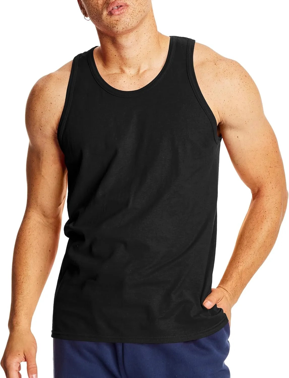 Hanes Mens Performance Tank, X-Temp Moisture-Wicking Tank Top, Solid Colors, 2-Pack