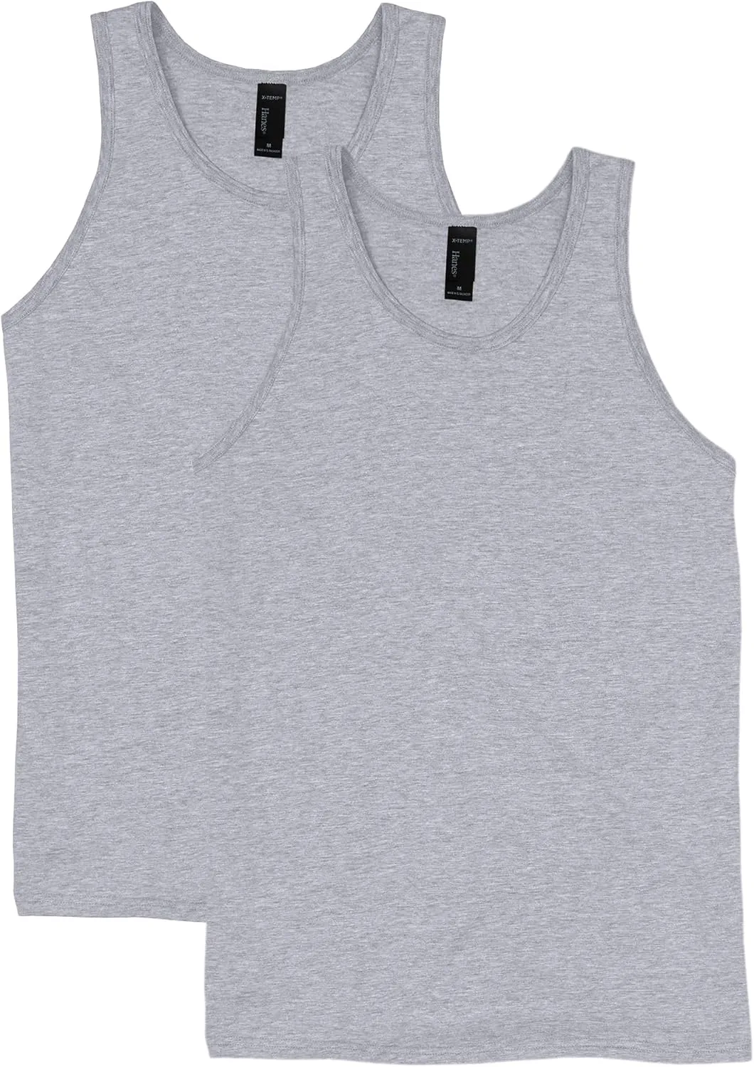 Hanes Mens Performance Tank, X-Temp Moisture-Wicking Tank Top, Solid Colors, 2-Pack