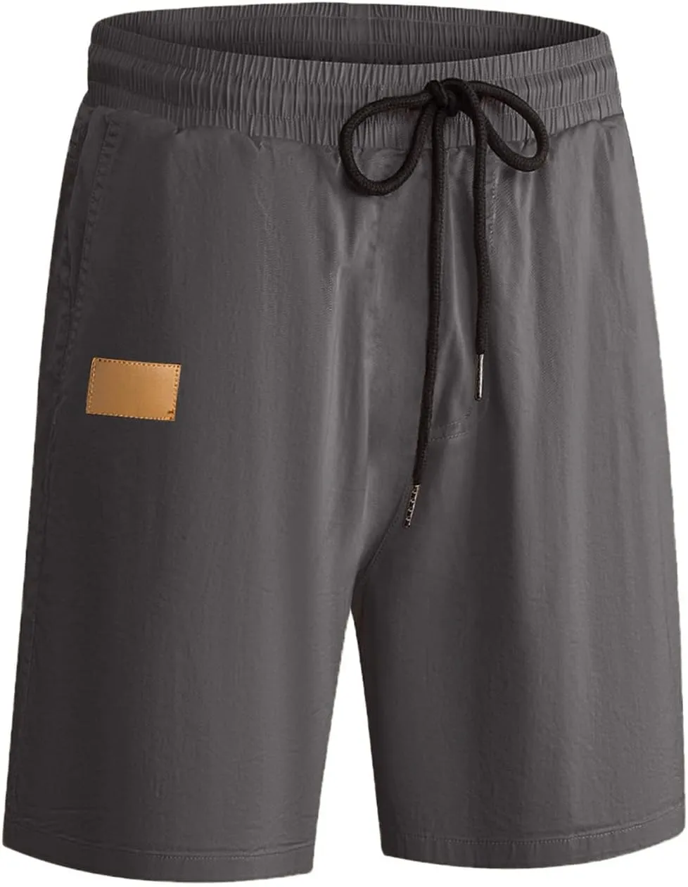 JMIERR Mens Casual Shorts - Cotton Drawstring Summer Beach Stretch Twill Chino Golf Shorts with Pockets