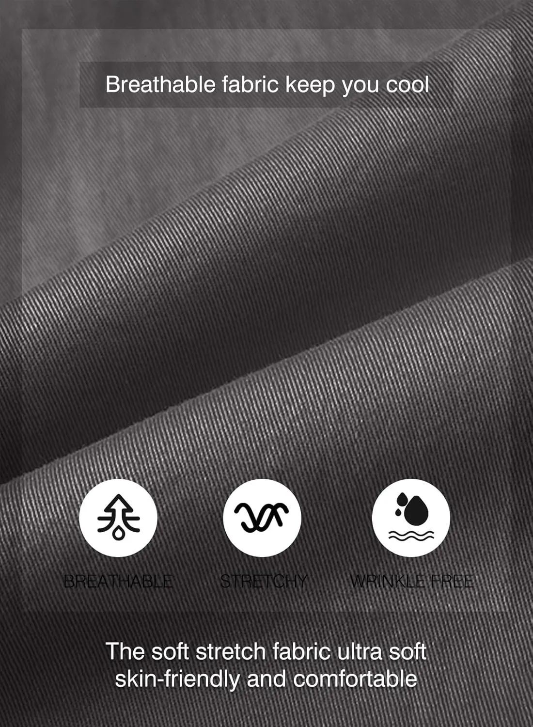 JMIERR Mens Casual Shorts - Cotton Drawstring Summer Beach Stretch Twill Chino Golf Shorts with Pockets