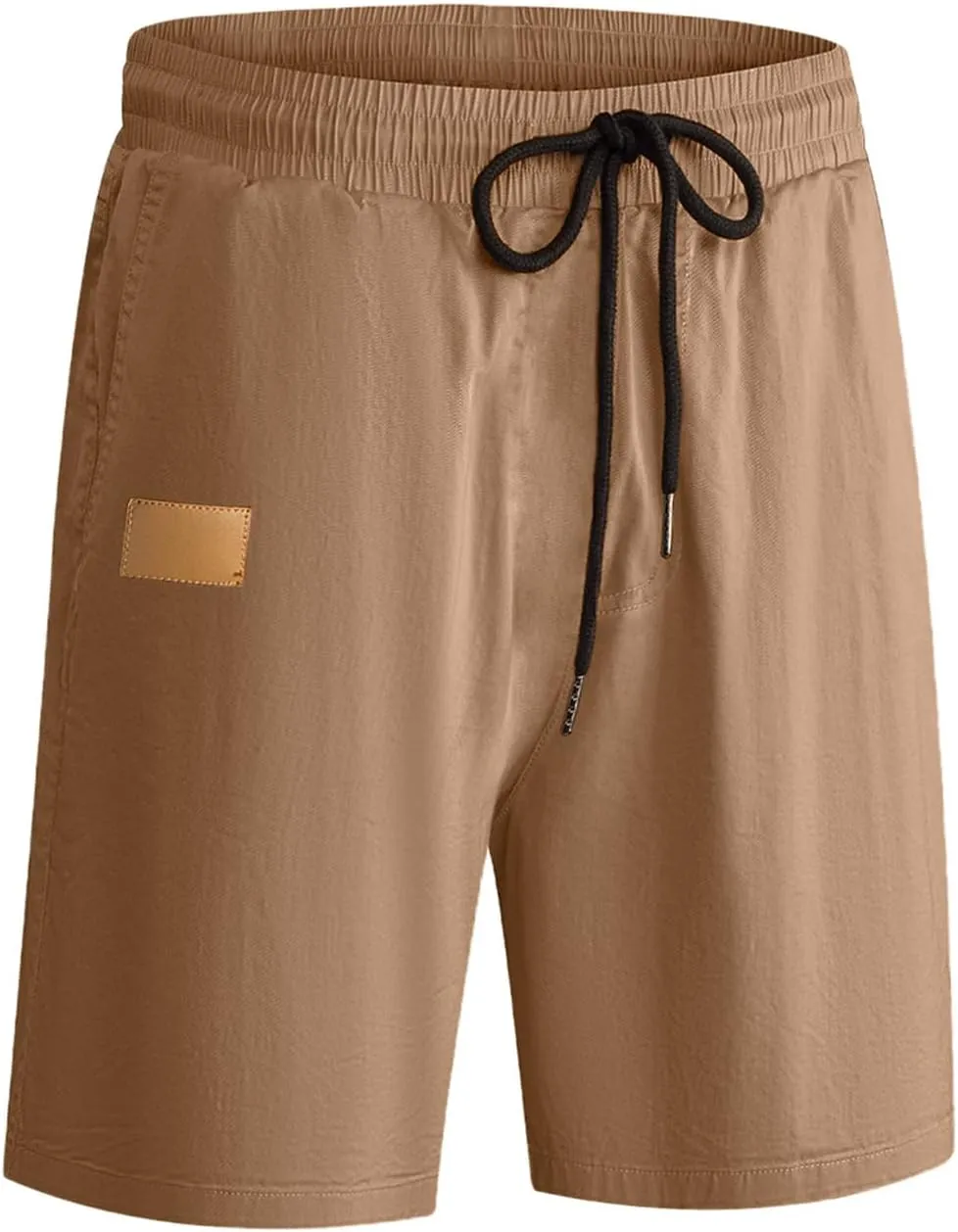 JMIERR Mens Casual Shorts - Cotton Drawstring Summer Beach Stretch Twill Chino Golf Shorts with Pockets