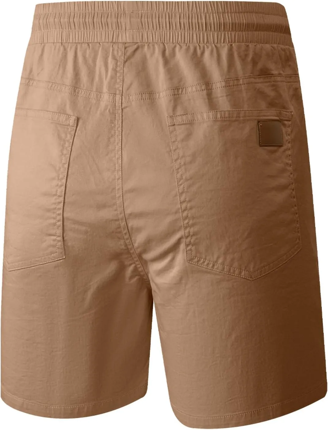 JMIERR Mens Casual Shorts - Cotton Drawstring Summer Beach Stretch Twill Chino Golf Shorts with Pockets