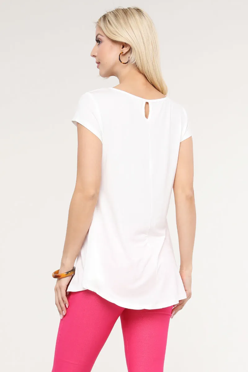 Keyhole Short Sleeve Top