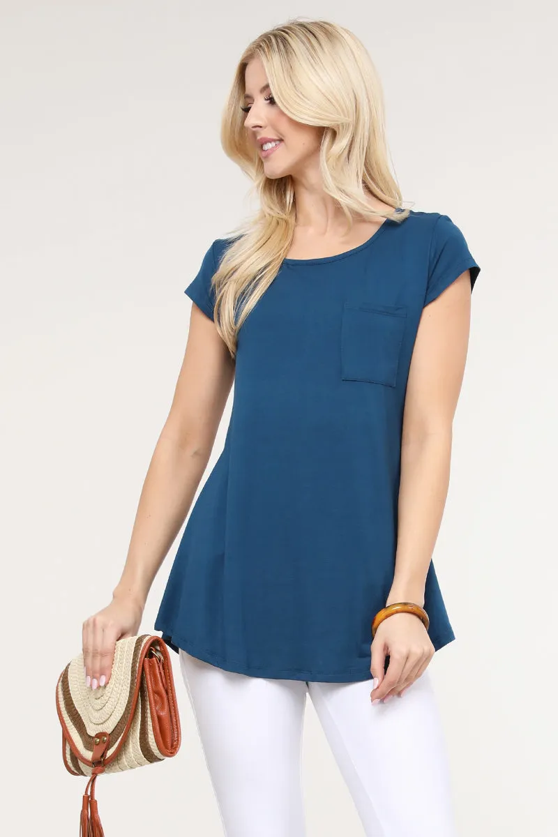 Keyhole Short Sleeve Top