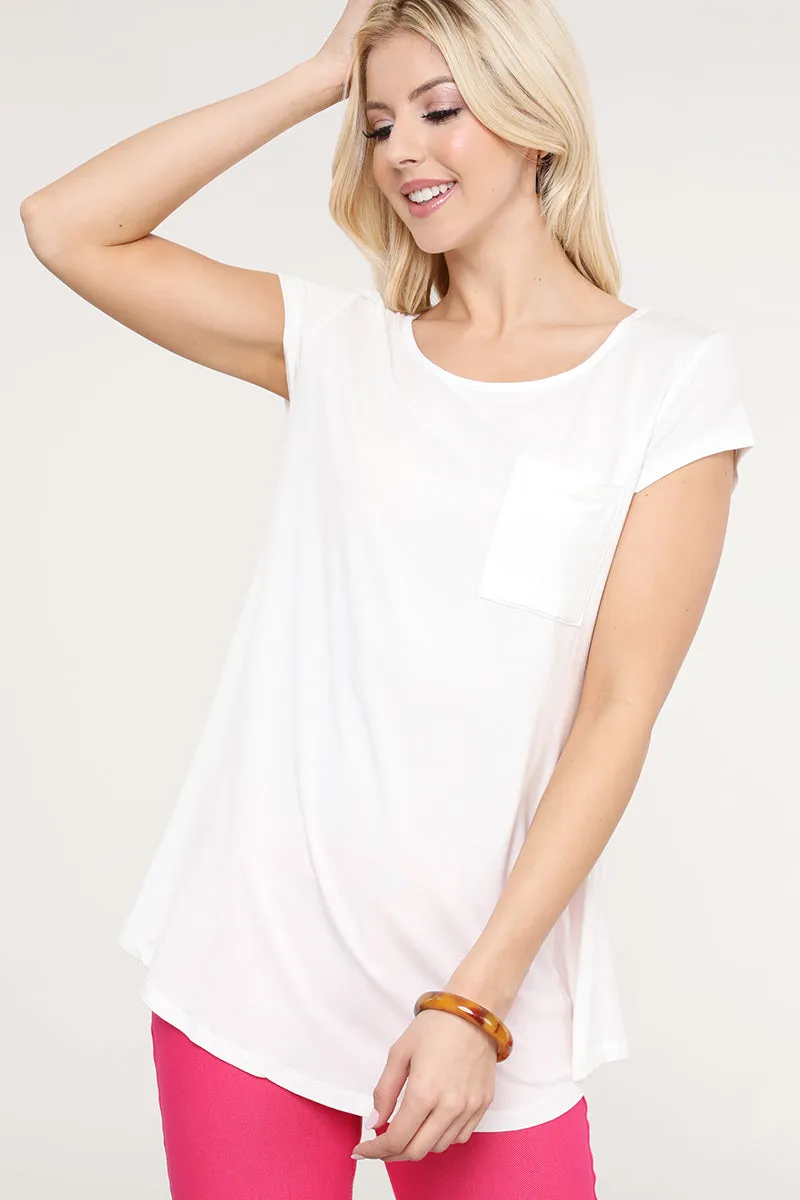 Keyhole Short Sleeve Top