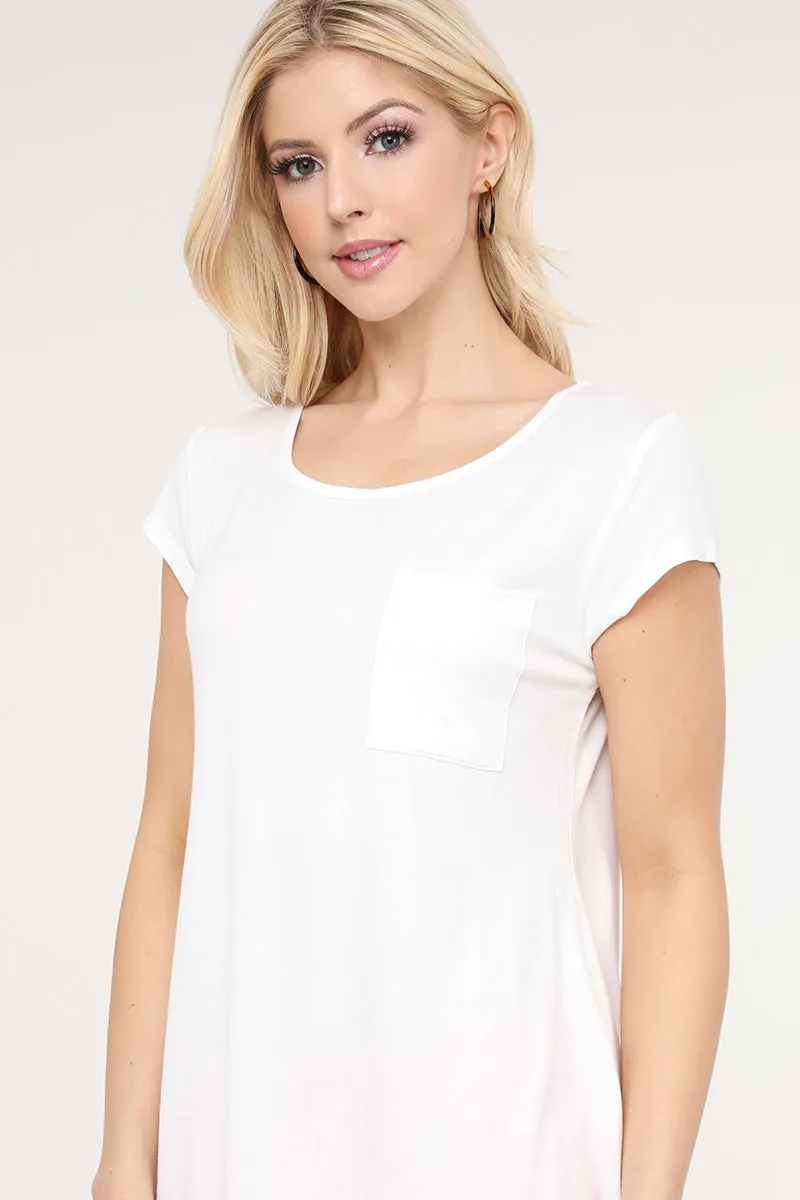 Keyhole Short Sleeve Top