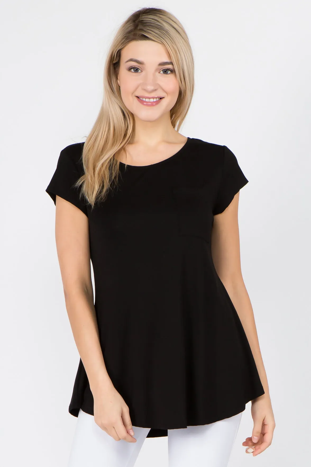Keyhole Short Sleeve Top
