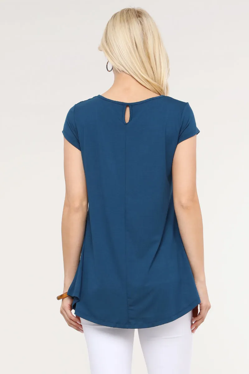Keyhole Short Sleeve Top