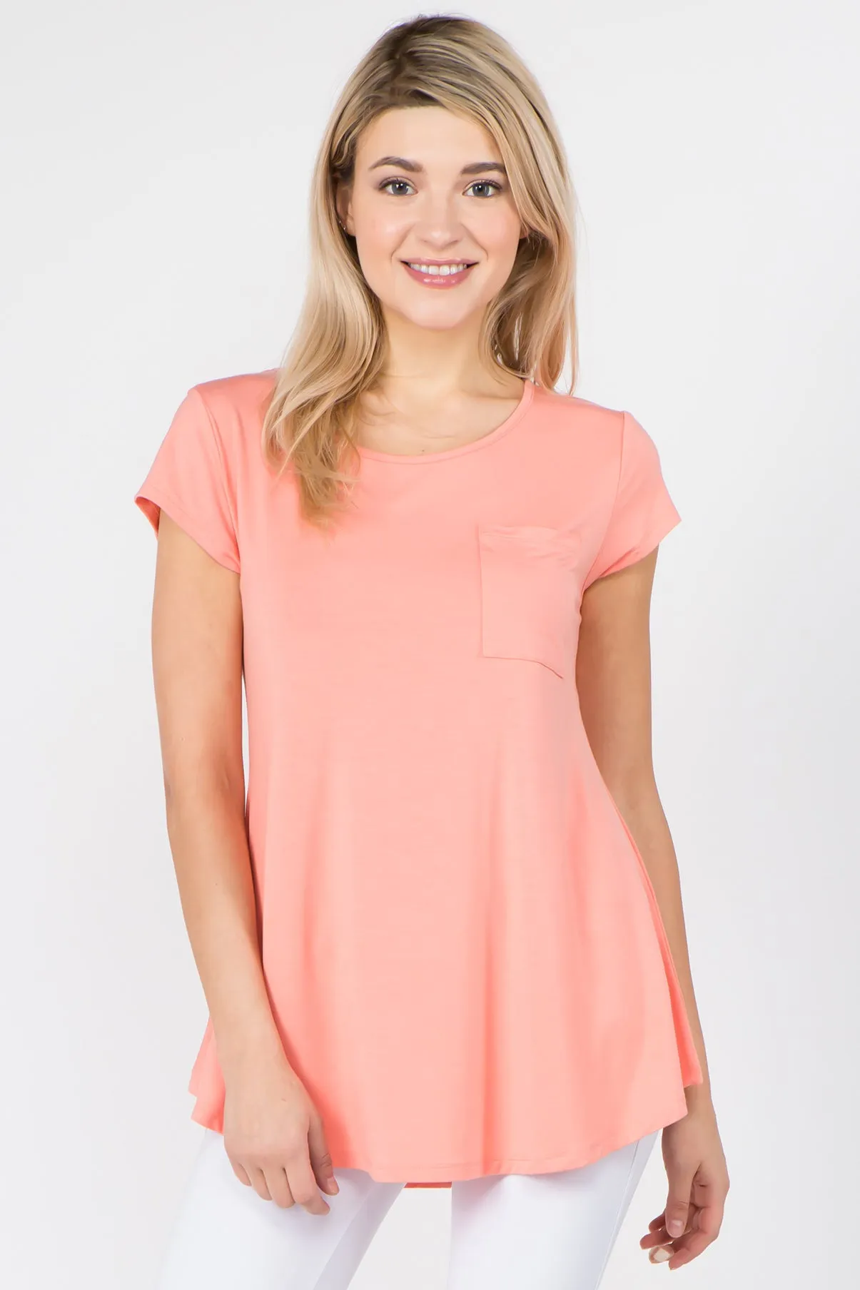 Keyhole Short Sleeve Top