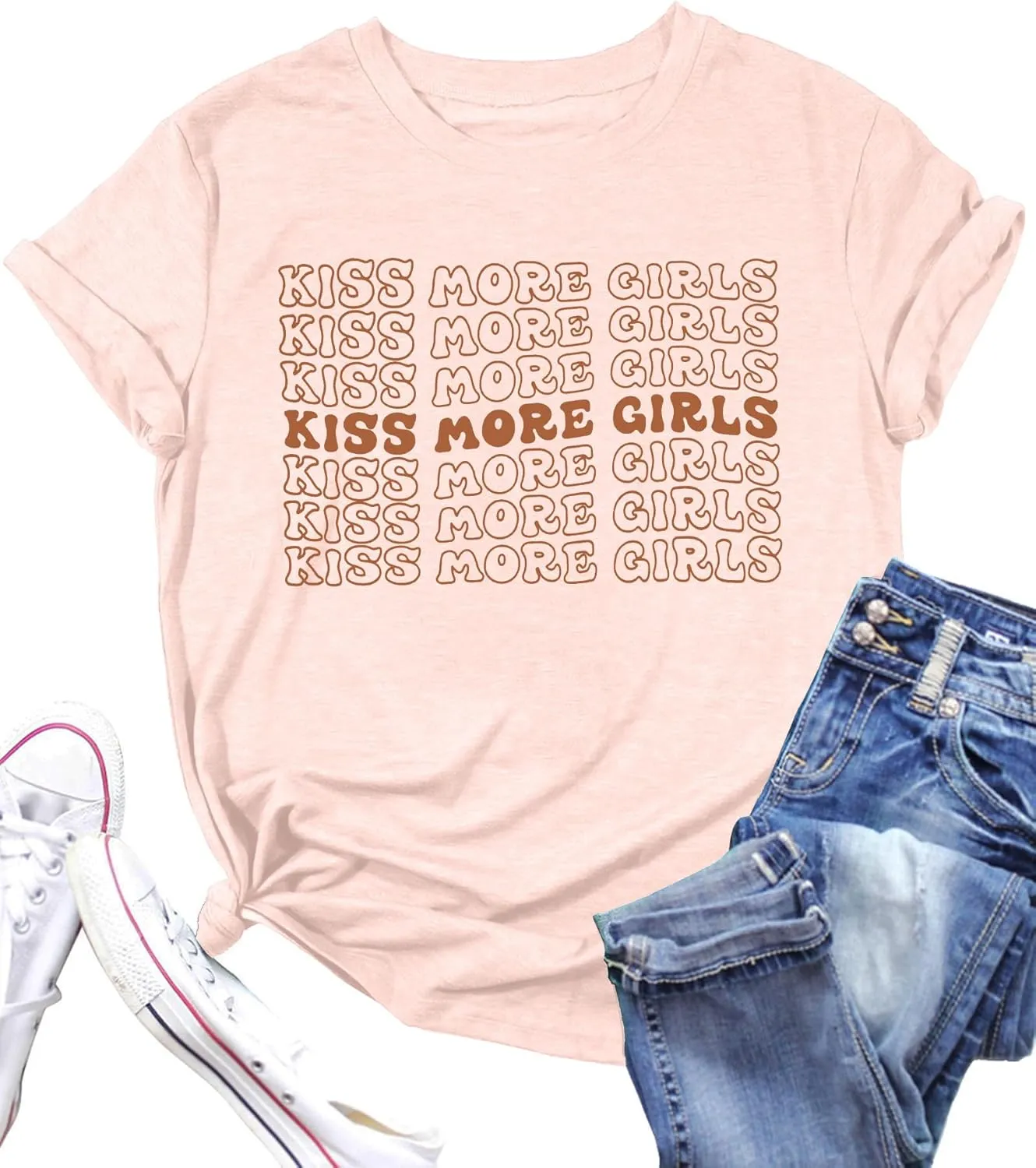 LAZYCHILD Pride Shirts for Women: Rainbow Heart Graphic Shirt Gay Pride T-Shirt LGBT Equality Short Sleeve Tops
