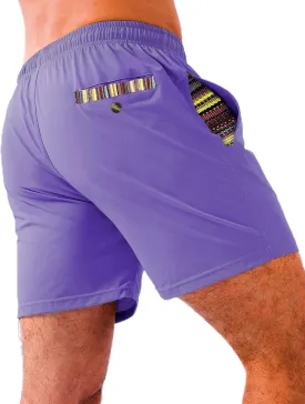 Loopory Mens Casual Shorts-Drawstring Summer Beach Stretch Twill Golf Shorts-Anti-Wrinkle Fabric-5"&7"