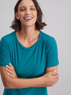 Lydia basic soft tee - jade knit