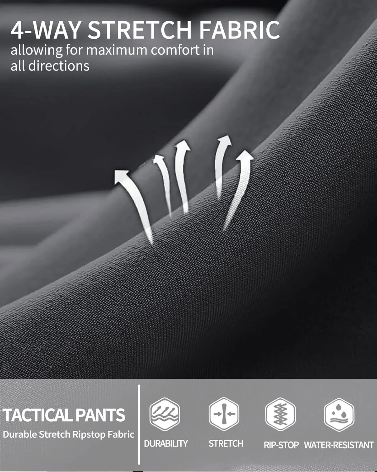 Men's Hiking Cargo Pants Lightweight Quick-Dry Waterproof Stretch Work Fishing Travel Outdoor Pants with 6 Pockets