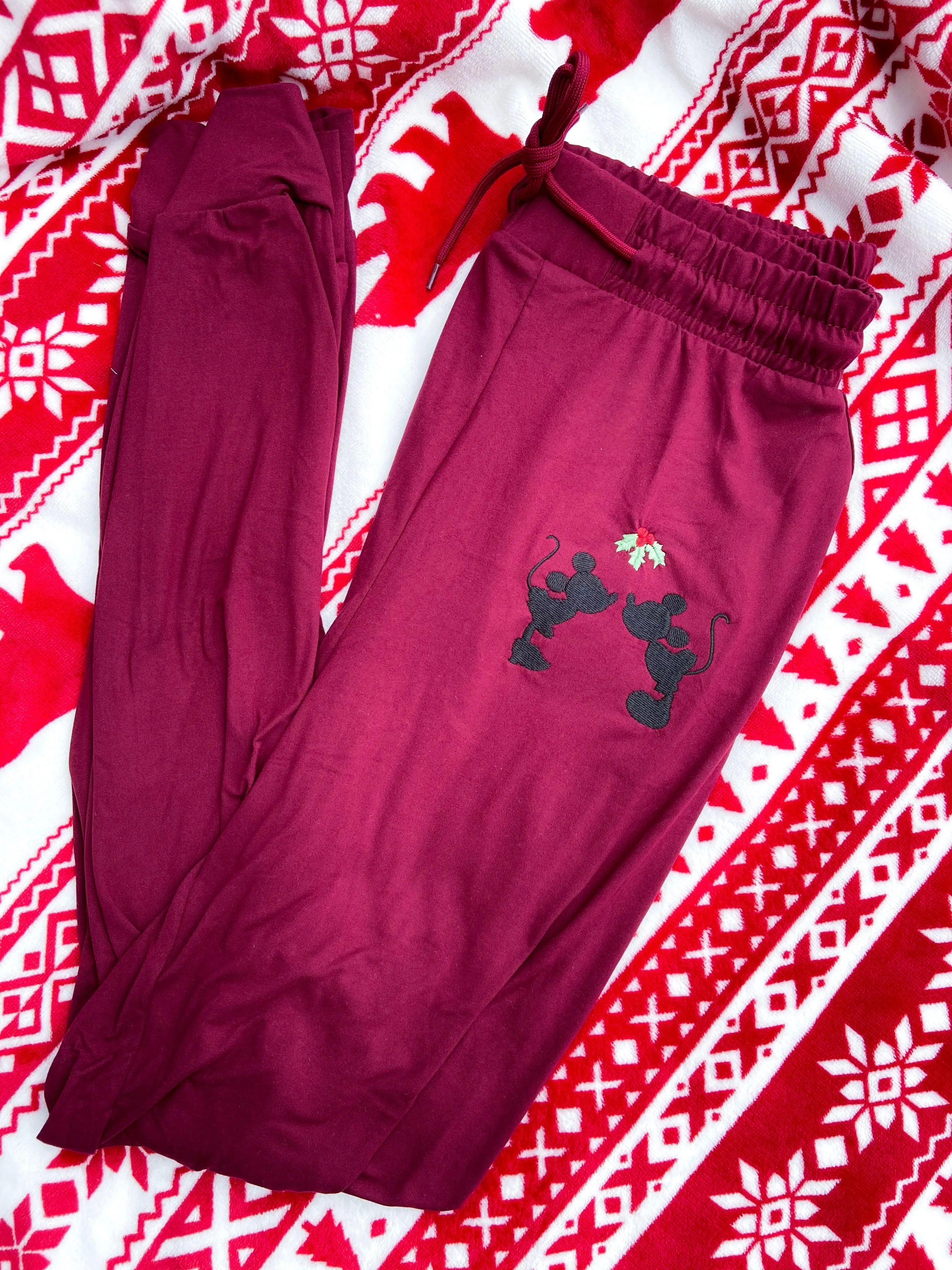 Mouse Mistletoe Joggers