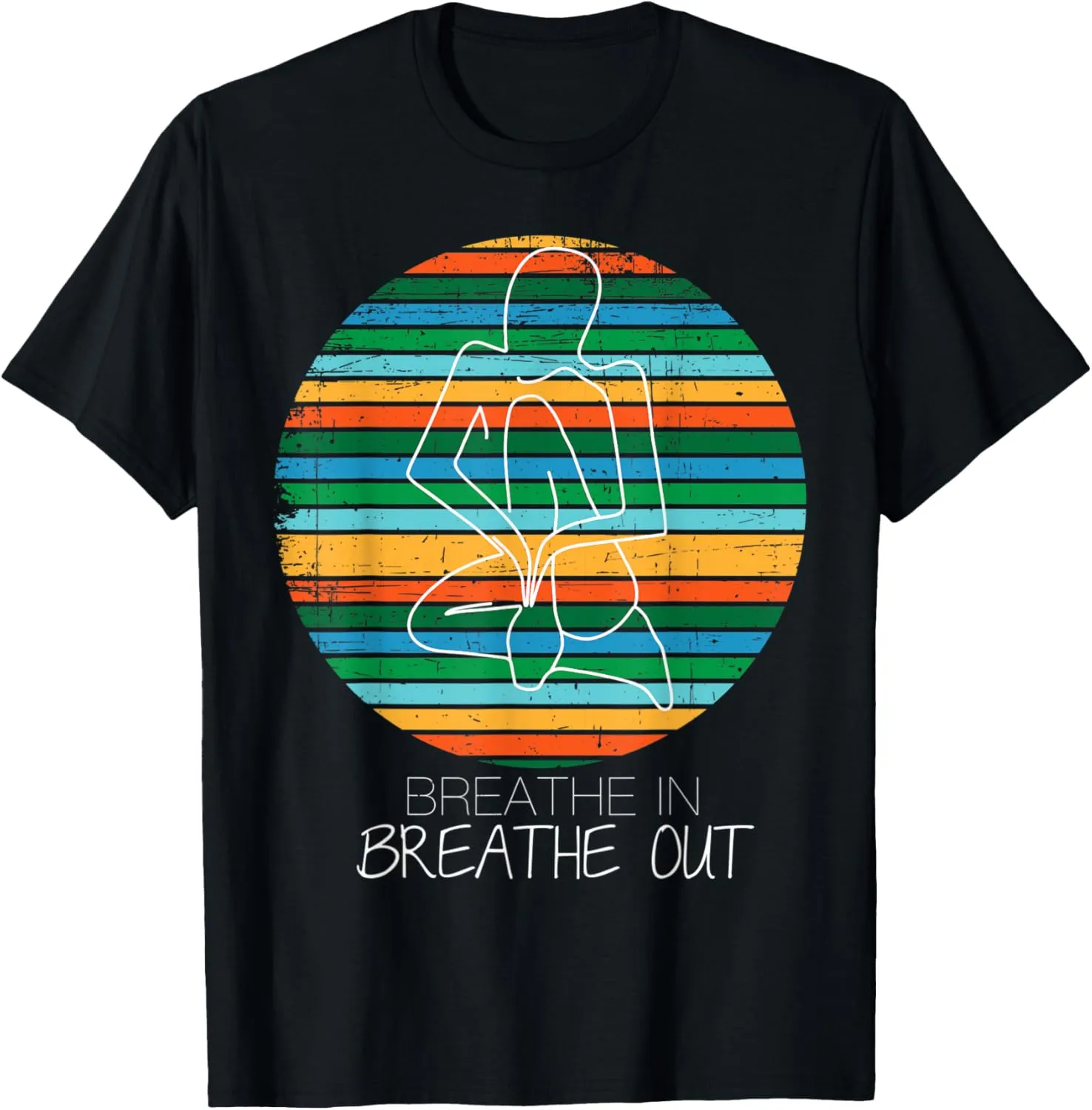 Namaste tshirt, Breathe In Breathe Out yoga theme T-Shirt