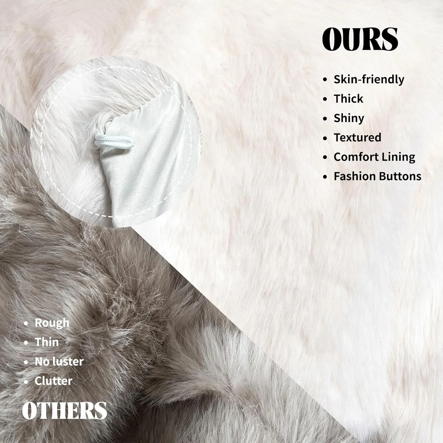 Petite Cropped Fur Coat for Women, Faux Furry Long Sleeve Fluffy Jacket Open Front Winter Shaggy Warm Outwear.