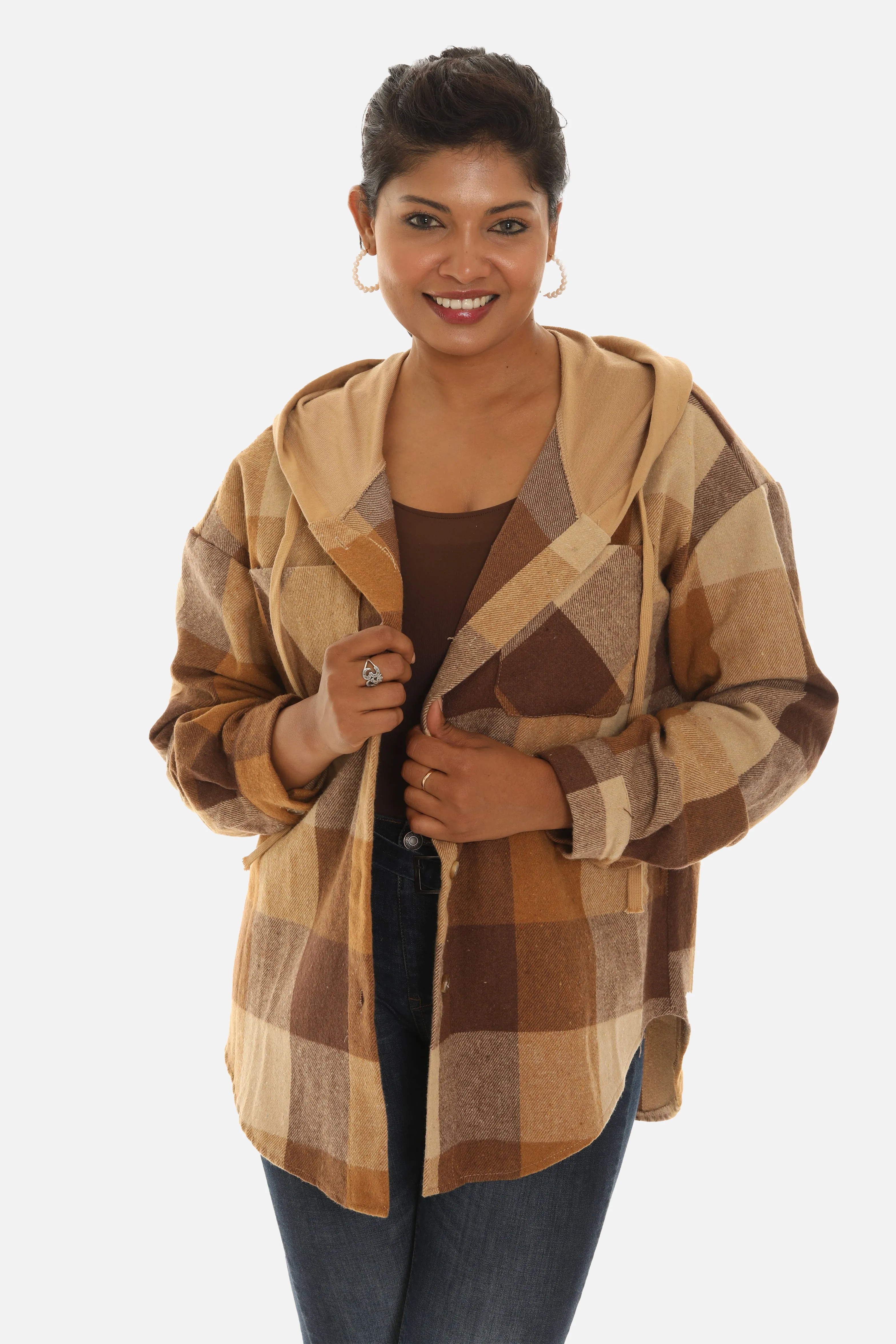 Plaid Hoodie Jacket