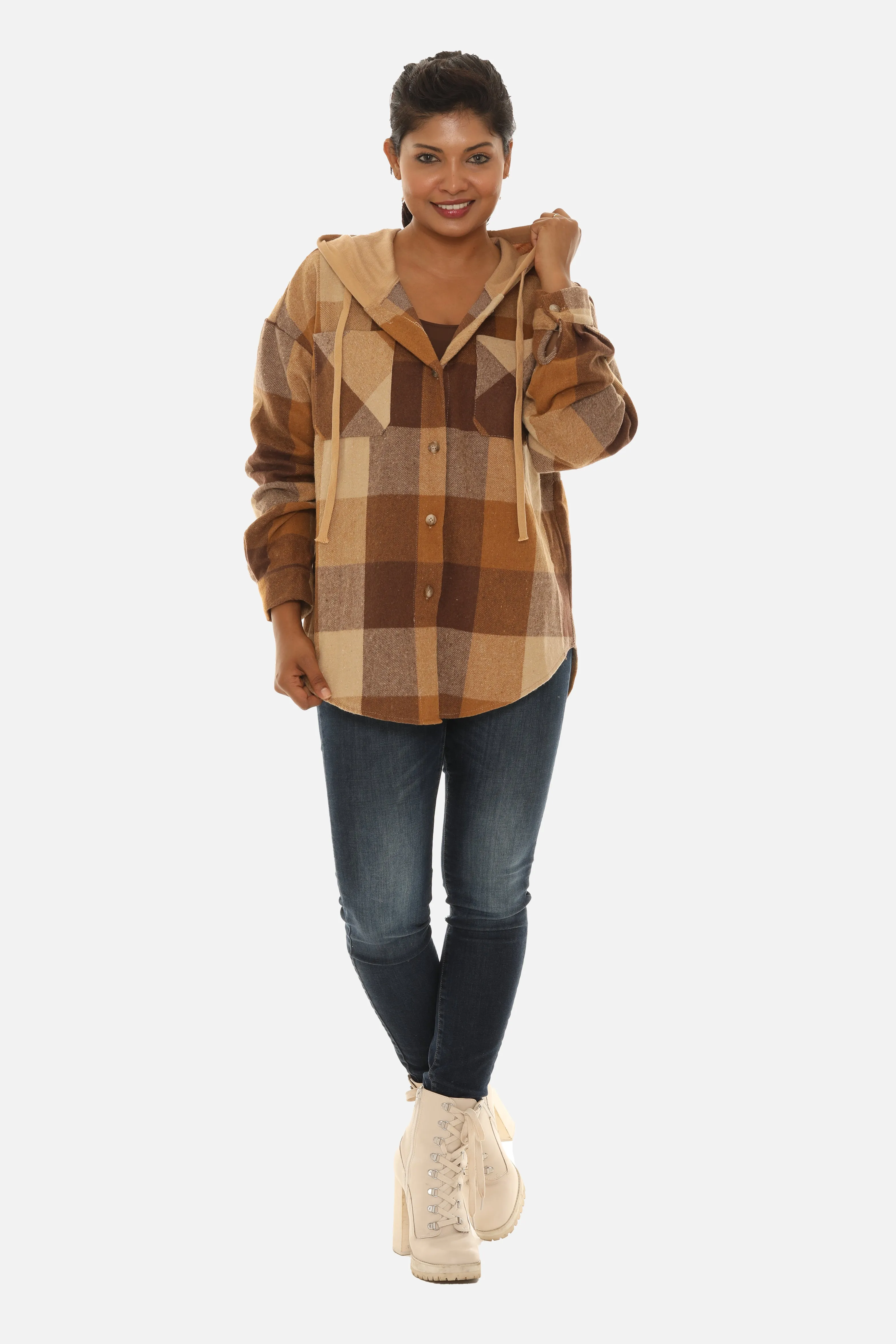 Plaid Hoodie Jacket