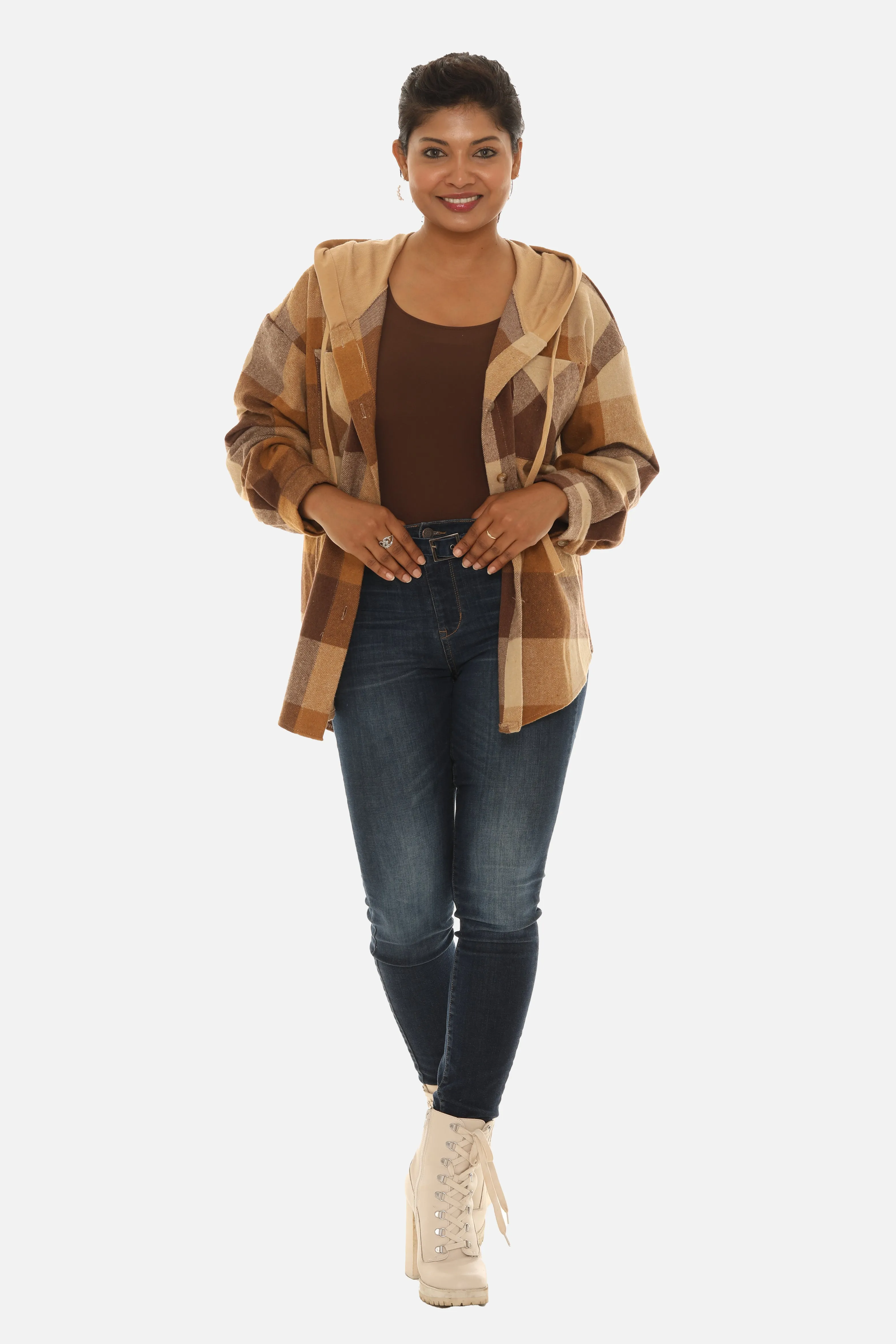Plaid Hoodie Jacket