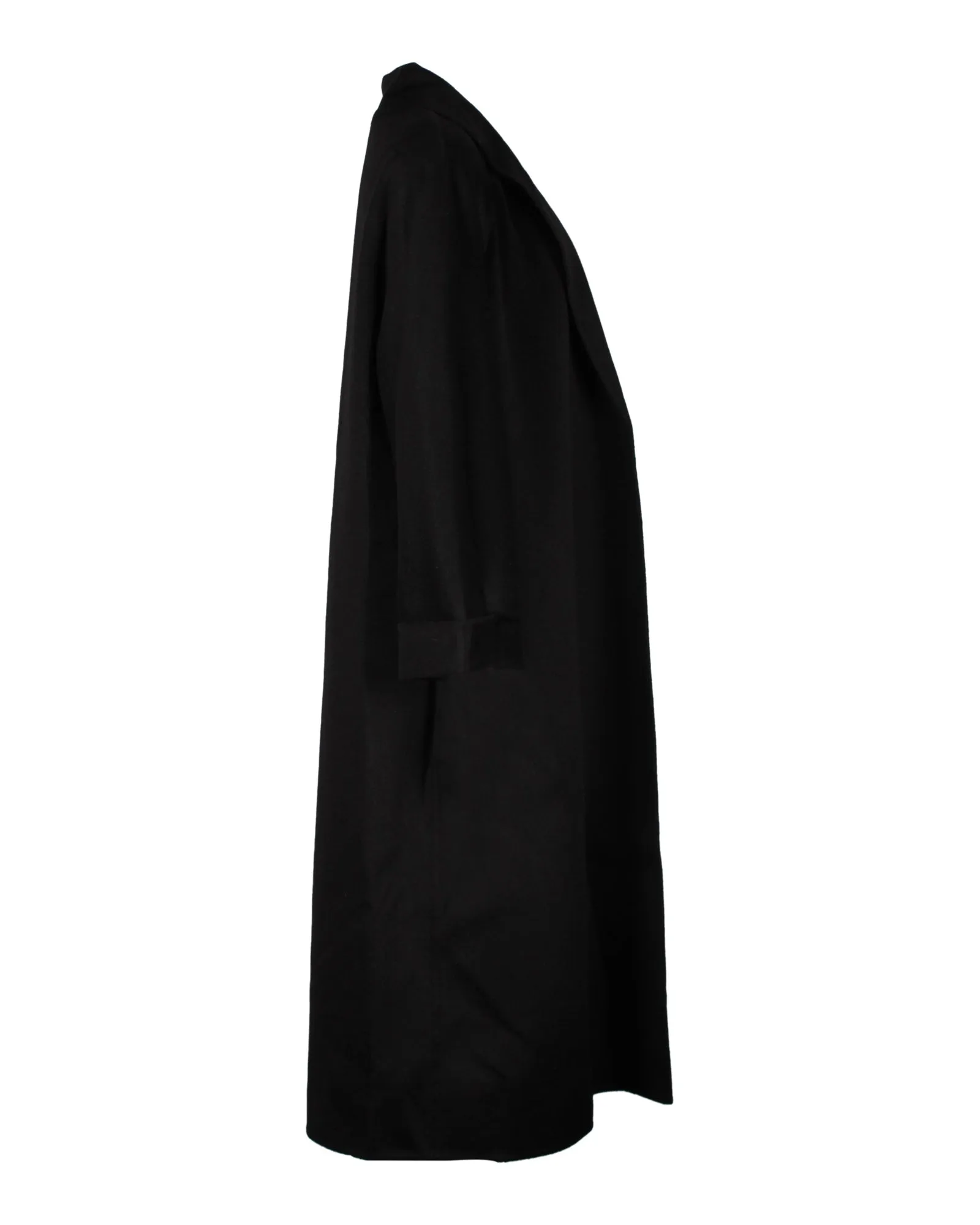 Prada Long Coat in Black Wool