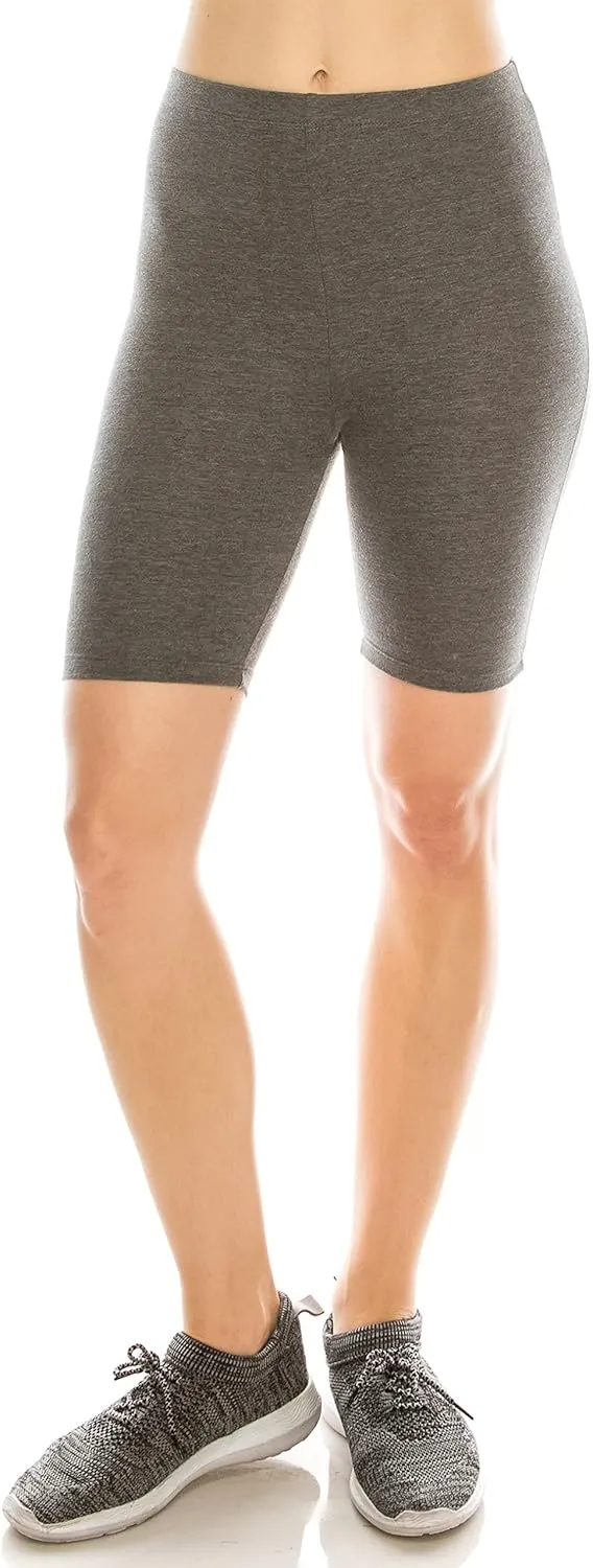 RENESEILLE Women's Active Biker Shorts  High Waist 7 Inseam Athletic Workout Gym Sports Yoga Running Bike Pants
