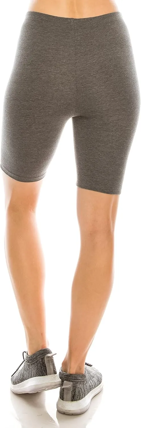 RENESEILLE Women's Active Biker Shorts  High Waist 7 Inseam Athletic Workout Gym Sports Yoga Running Bike Pants