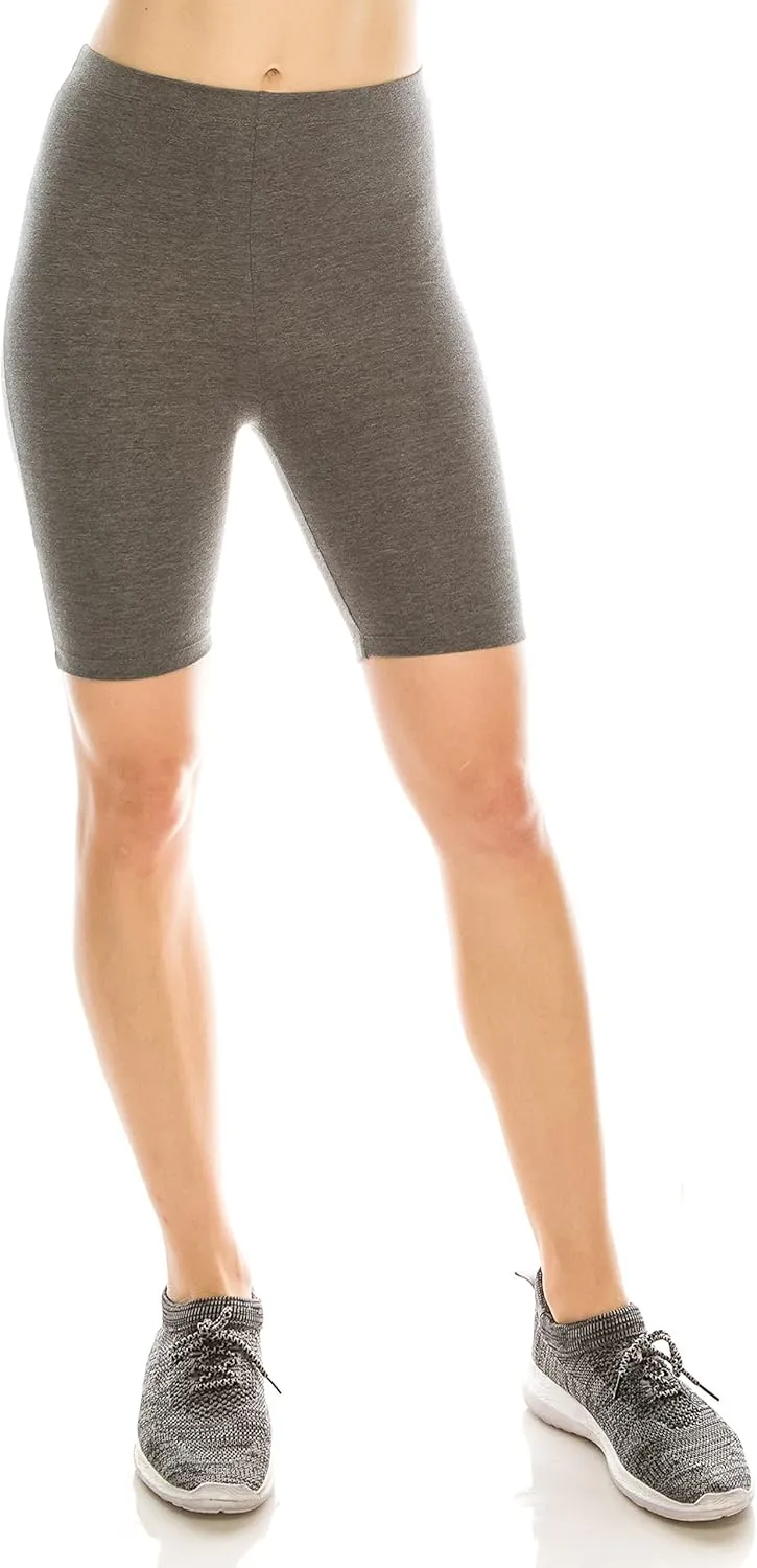 RENESEILLE Women's Active Biker Shorts  High Waist 7 Inseam Athletic Workout Gym Sports Yoga Running Bike Pants