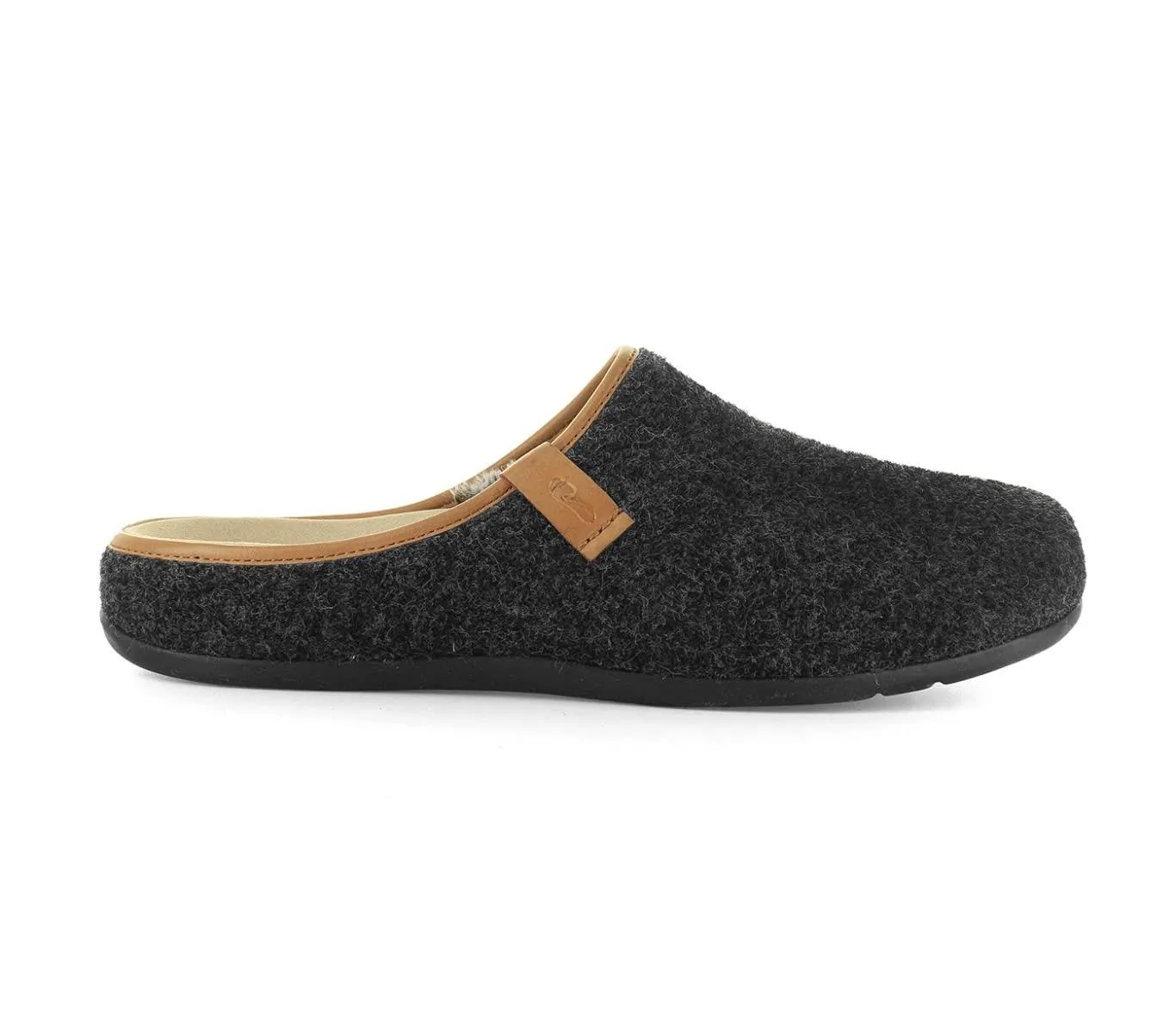 Strive Men's Cologne Dark Grey Size 11 Wool Mule Orthotic Slipper