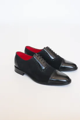 Stylish Durable Black Men leather shoes