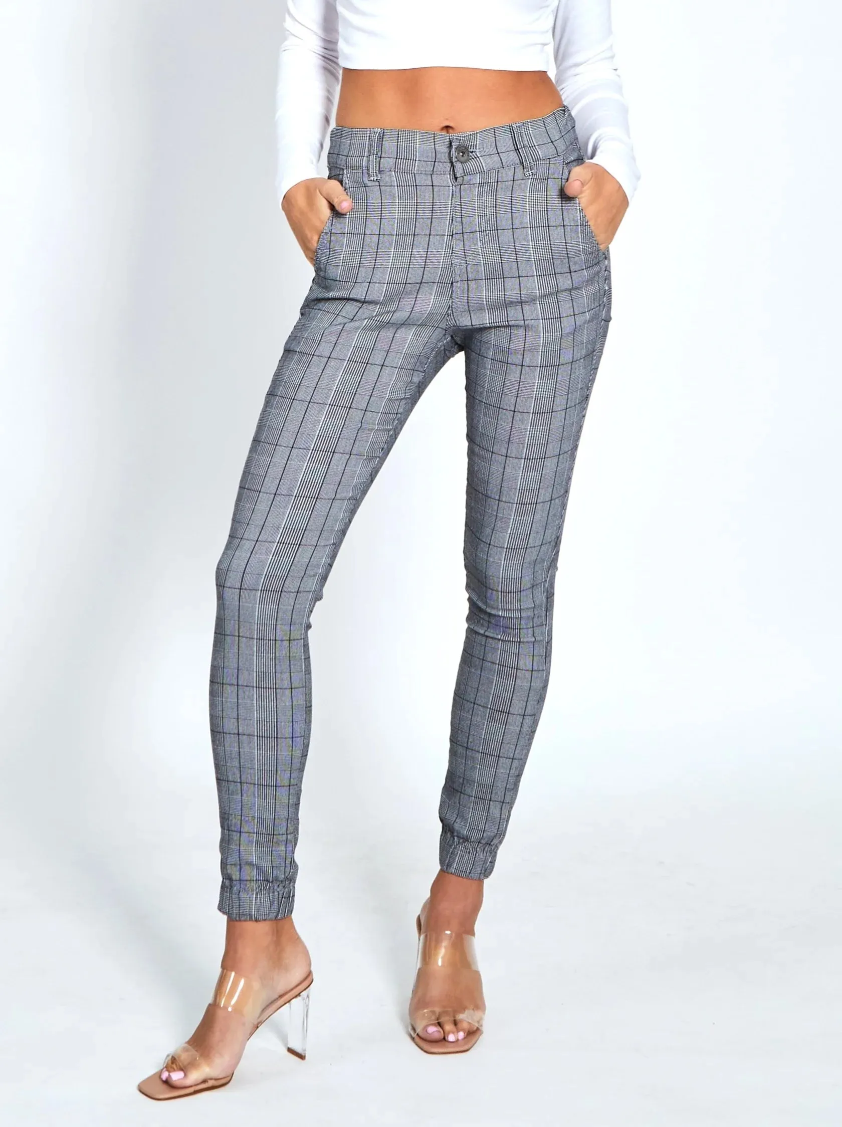 Wesley Check Joggers - Grey Check
