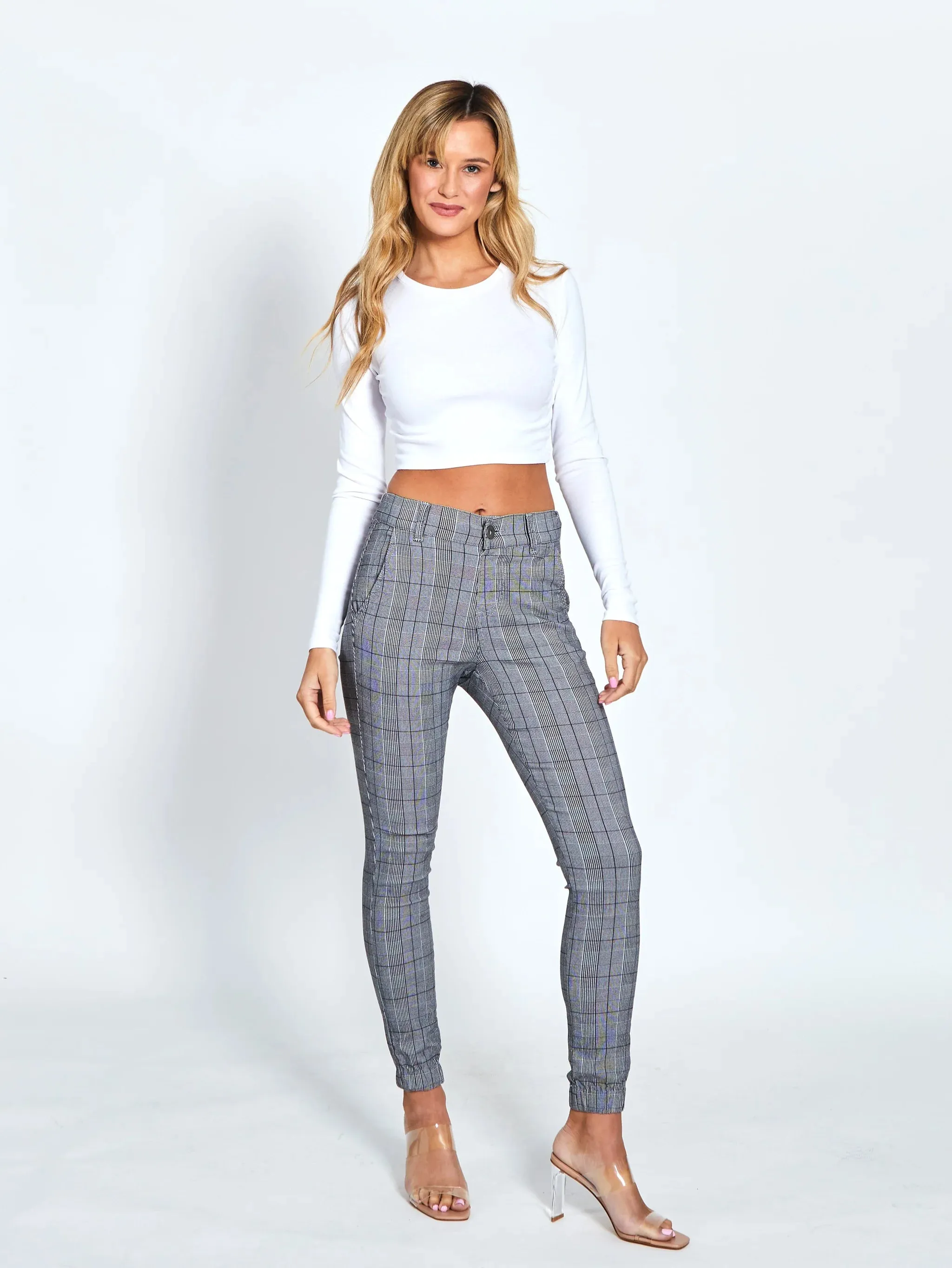 Wesley Check Joggers - Grey Check