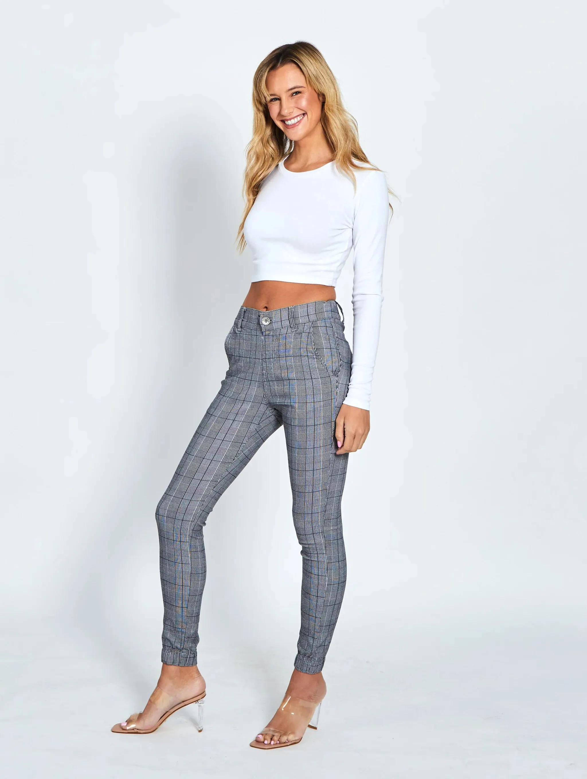 Wesley Check Joggers - Grey Check
