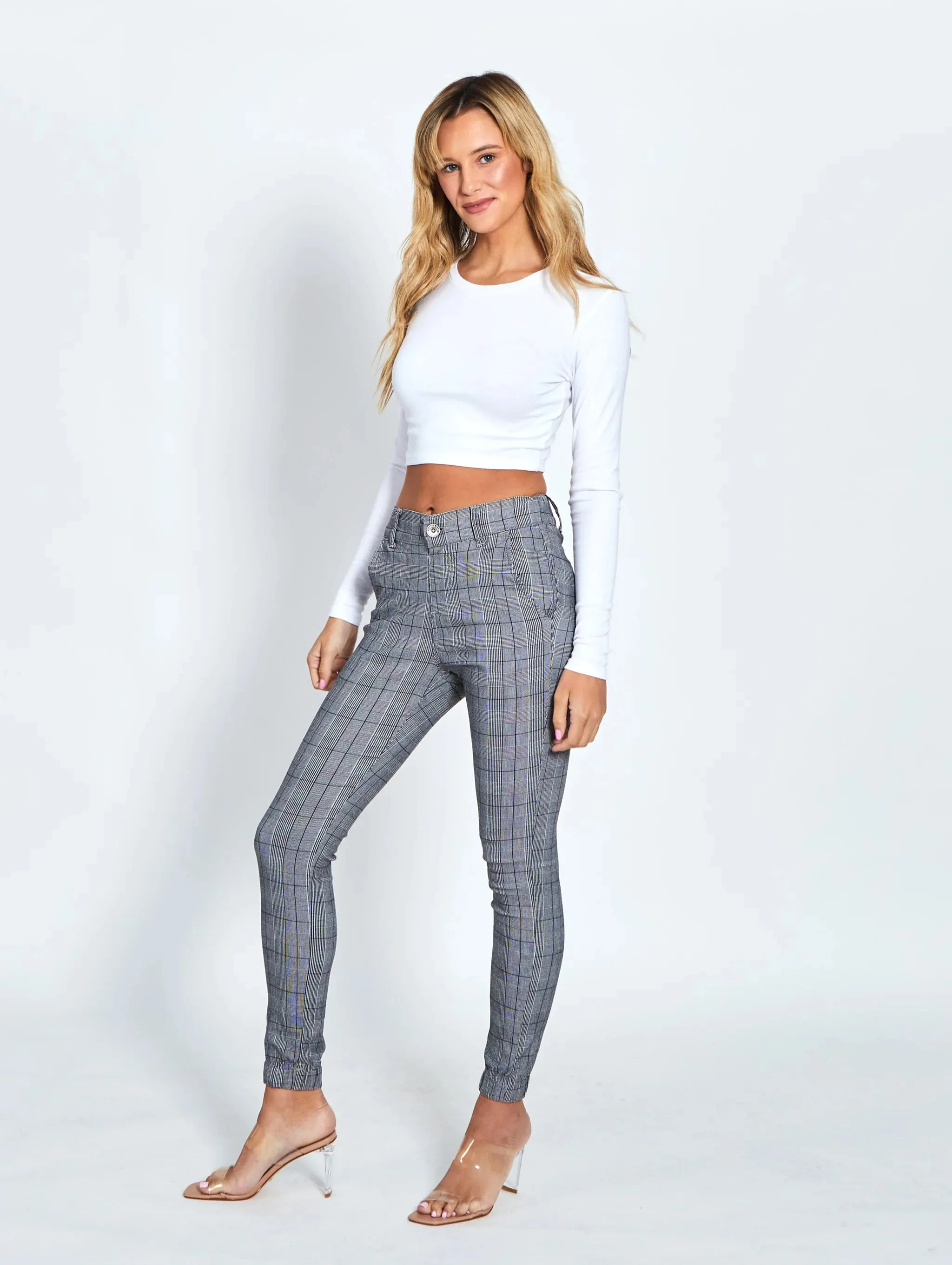 Wesley Check Joggers - Grey Check