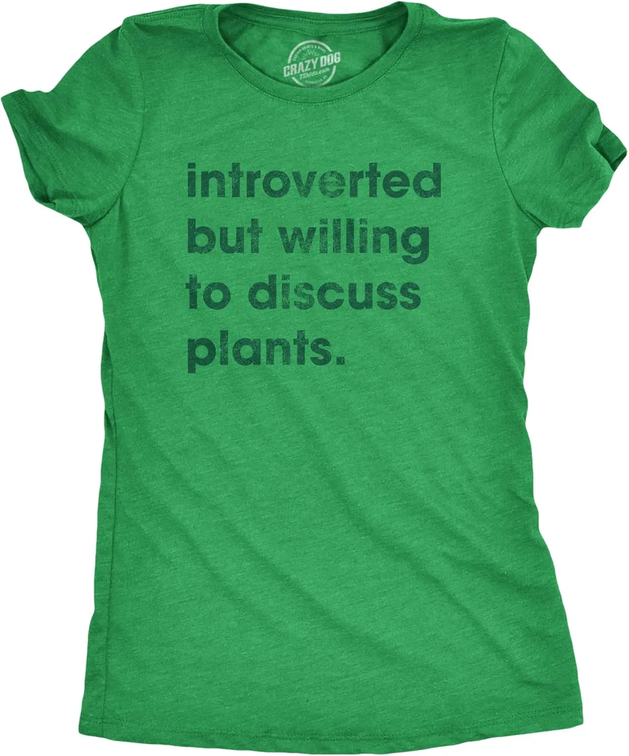 Womens Introverted But Willing to Discuss Plants T Shirt Funny Gardening Tee