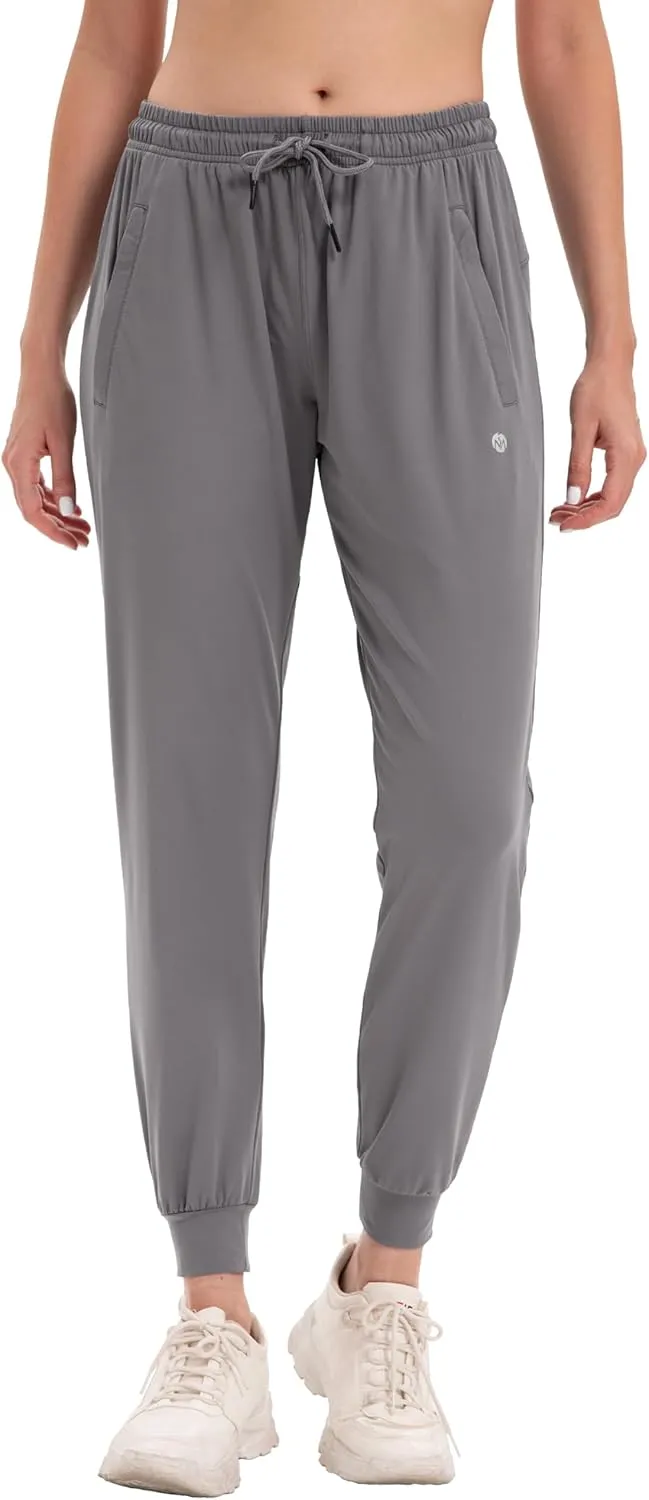 Women's Joggers Pants with Zipper Pockets Tapered Athletic Running Sweatpants for Women Yoga Golf Lounge