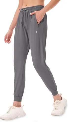 Women's Joggers Pants with Zipper Pockets Tapered Athletic Running Sweatpants for Women Yoga Golf Lounge