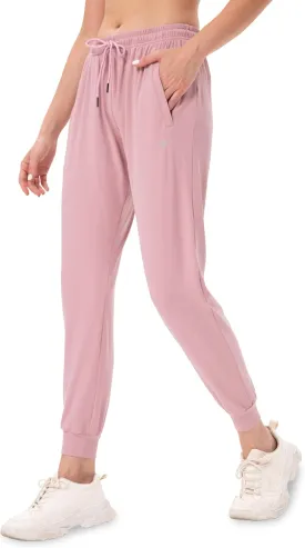 Women's Joggers Pants with Zipper Pockets Tapered Athletic Running Sweatpants for Women Yoga Golf Lounge