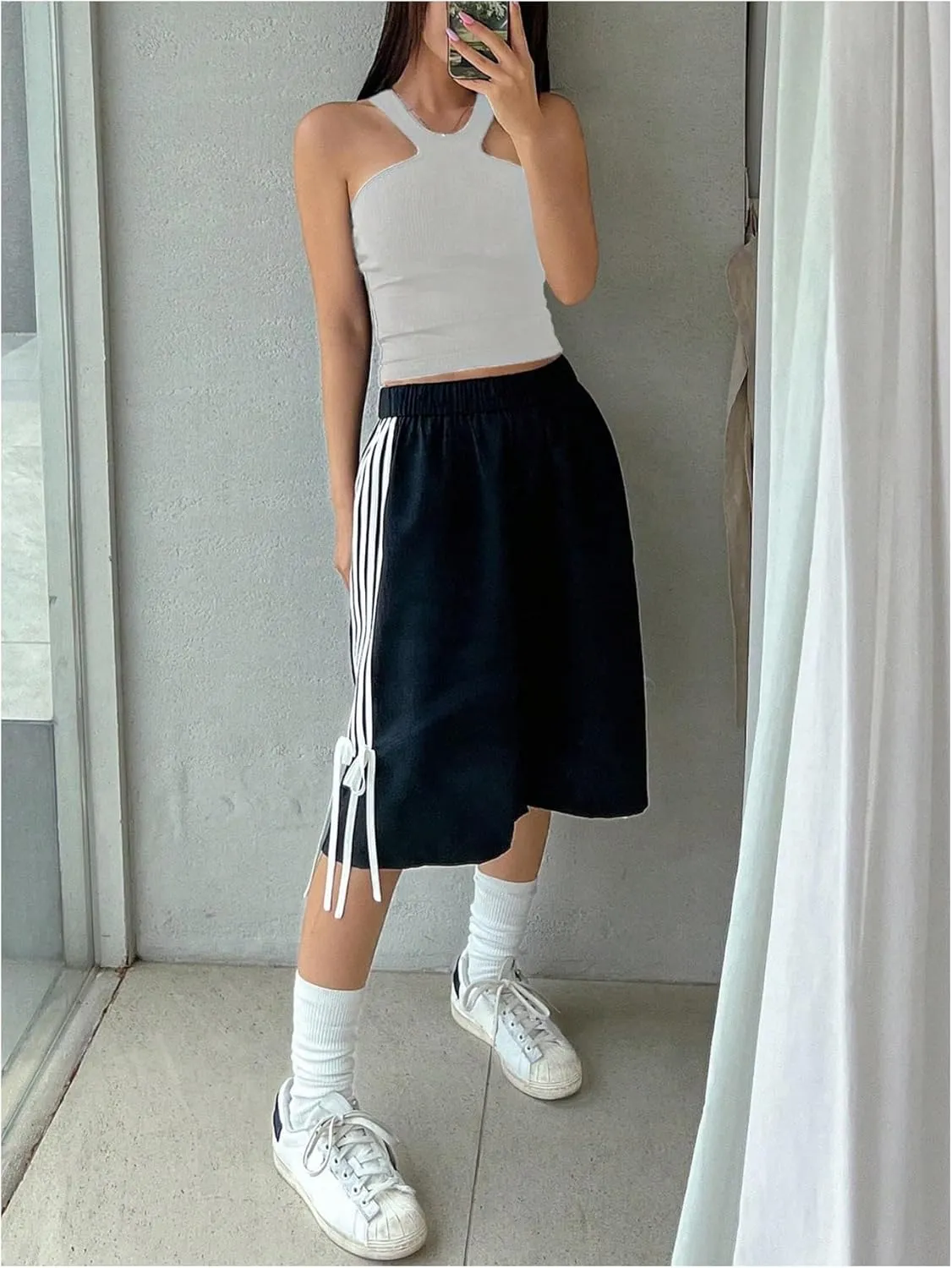 Women's Sleeveless Tank Top Halter Top Ribbed Knit Slim Fit Crop Tops Yoga Workout Shirts