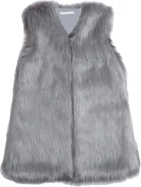 Youhan Women's Faux Fur Vest Coat Sleeveless Jacket