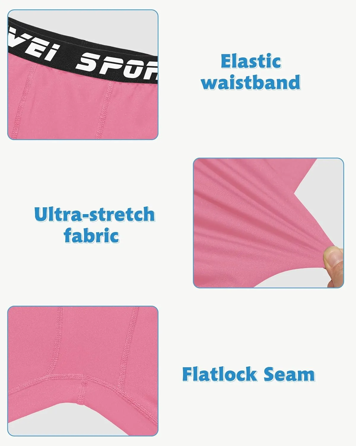 Youth Boys One Leg Compression Pants - 3/4 Kids Basketball Tights Girls Football Soccer Leggings Sports Base Layer